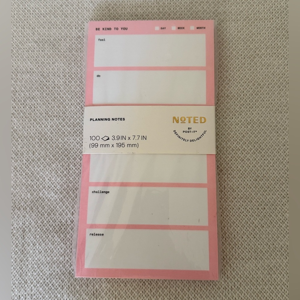 NEW Noted by Post-It Planning Notes - 100ct, Pink